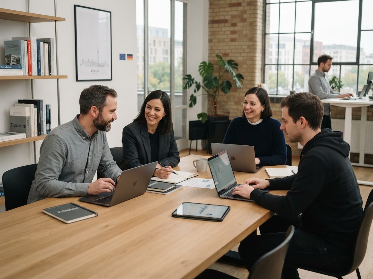 Fideplata Team bei der Arbeit an Analysemodellen